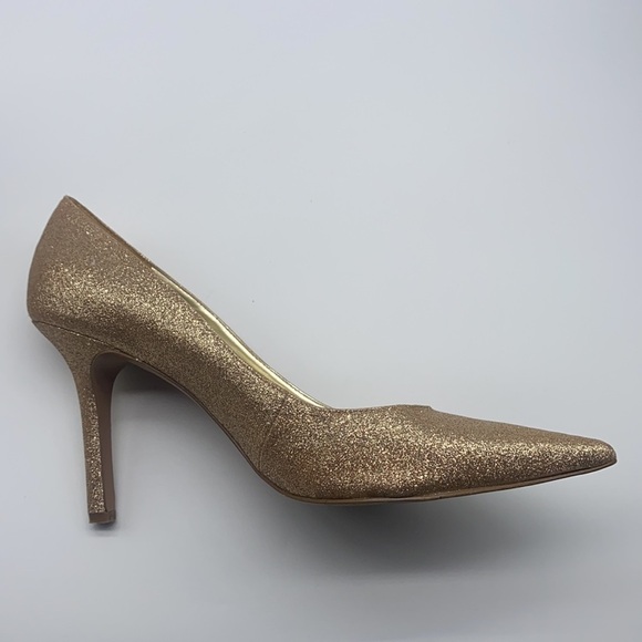 Nine West - Martina Gold Glitter Pointed Toe Heels Size 10 - Picture 15 of 16